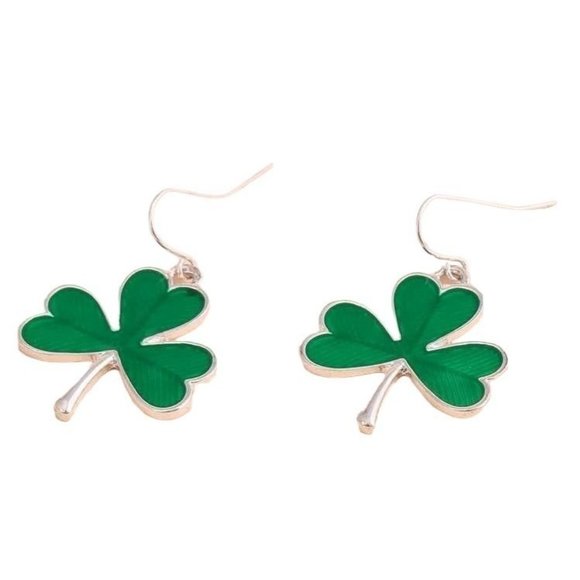 Shamrock Earrings Dangle Hooks St Patrick's Day Party Parade Irish Festi… - Picture 6 of 8